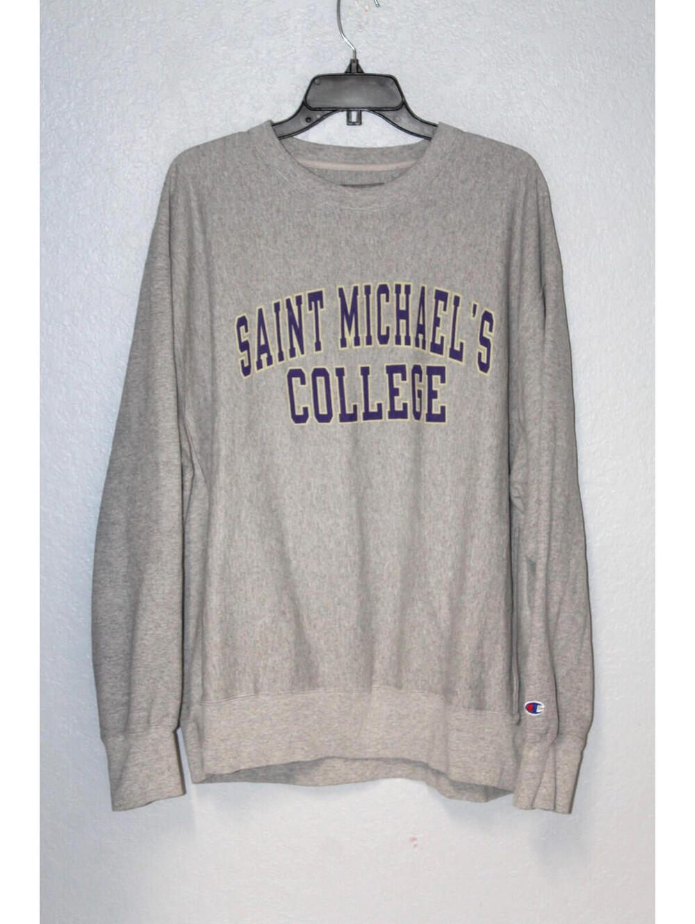 VINTAGE Champion Saint Michael's College Crew Neck Sweatshirt XL Reverse Weave